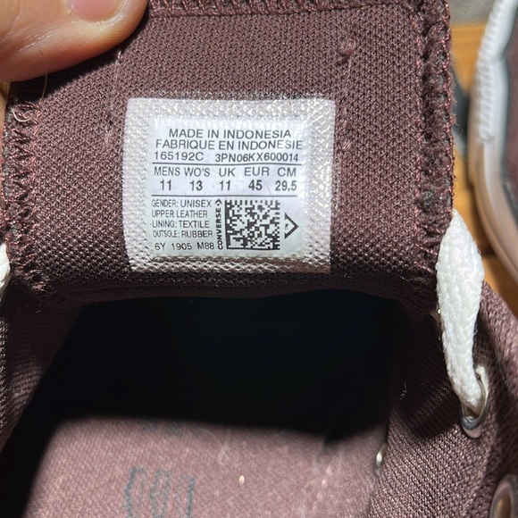 Blood Red Leather Converse - Picture 7 of 7